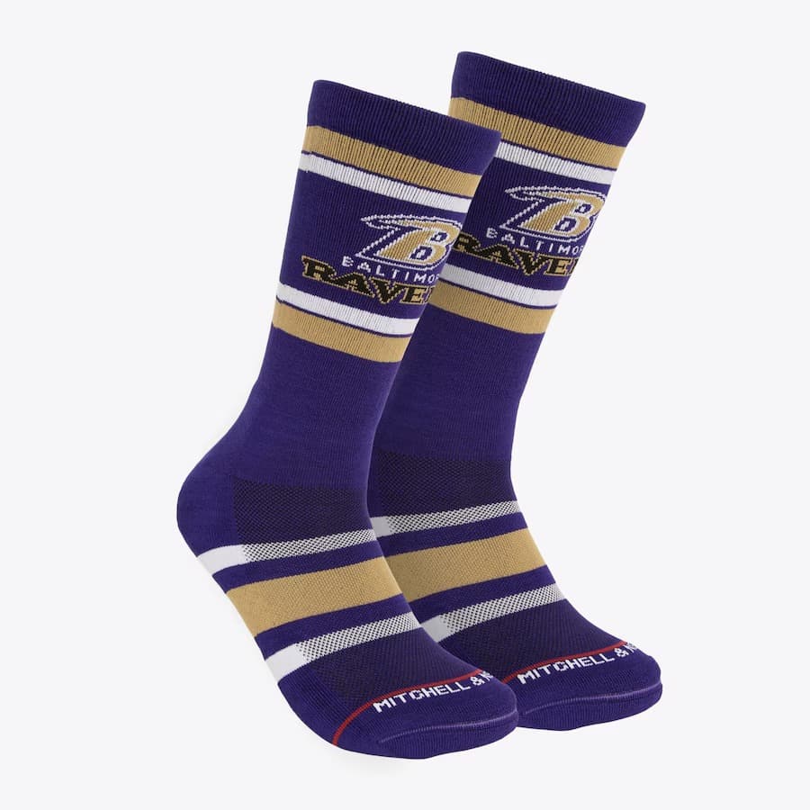 sportivnye-noski-mitchell-ness-purple-baltimore-ravens-team-stripes-crew-socks