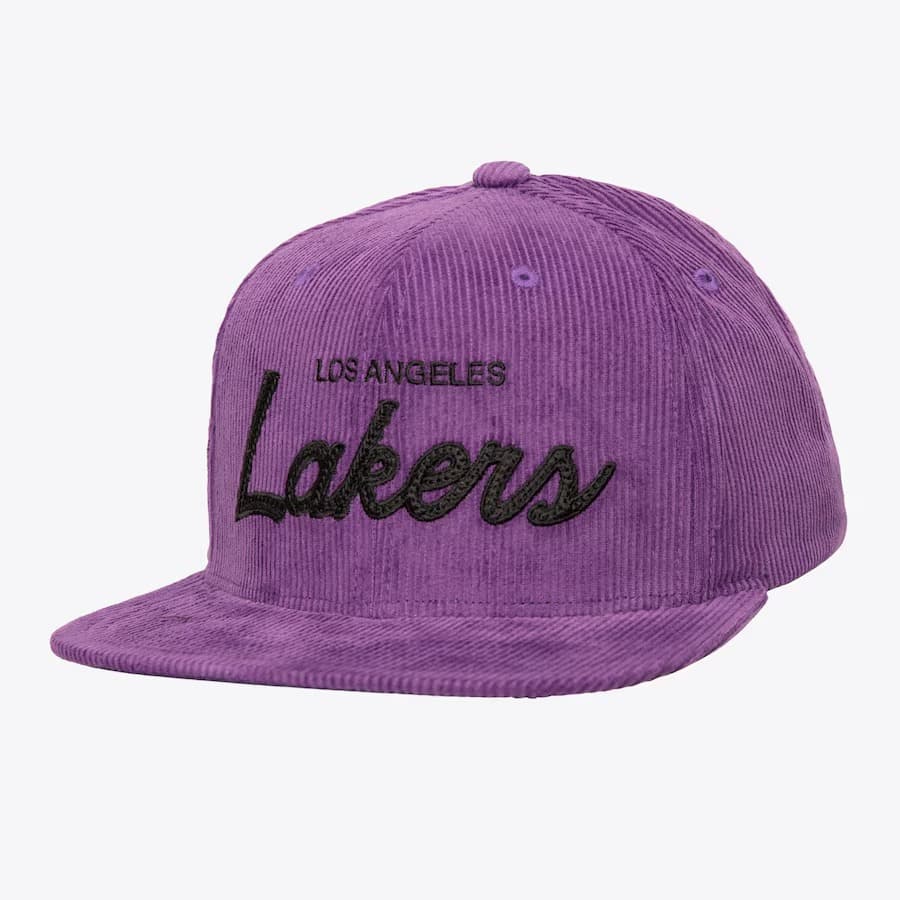 bejsbolka-mitchell-ness-purple-los-angeles-lakers-corduroy-snapback-hat