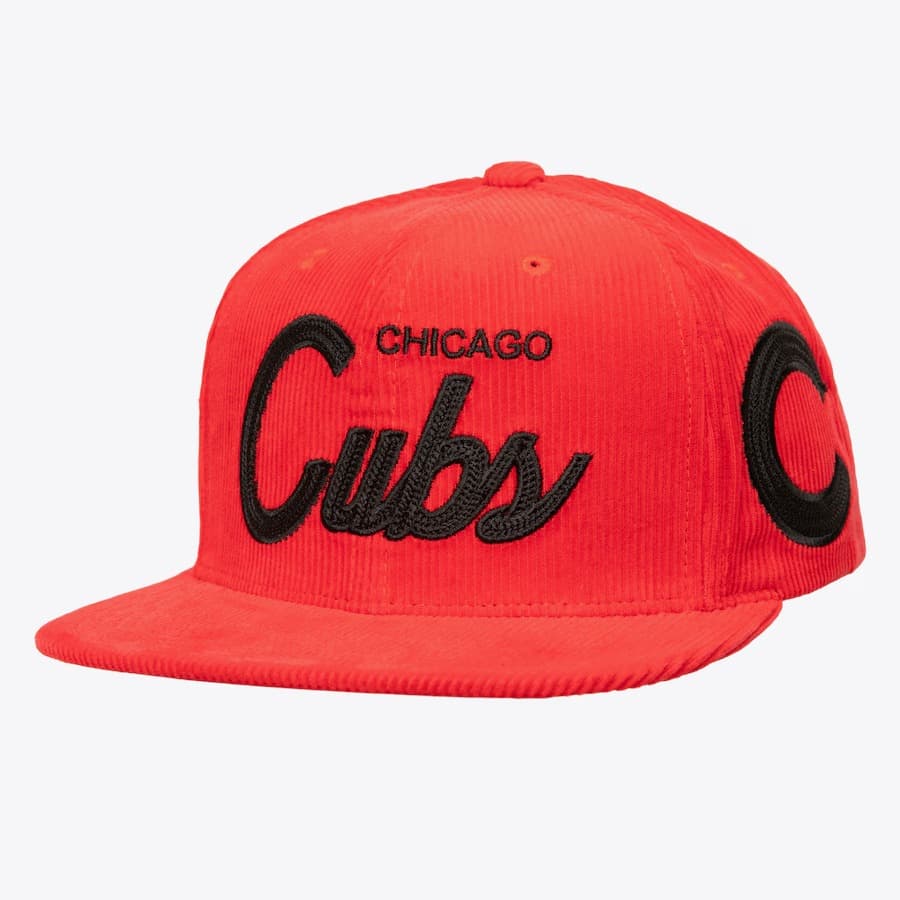 bejsbolka-mitchell-ness-red-chicago-cubs-corduroy-snapback-hat