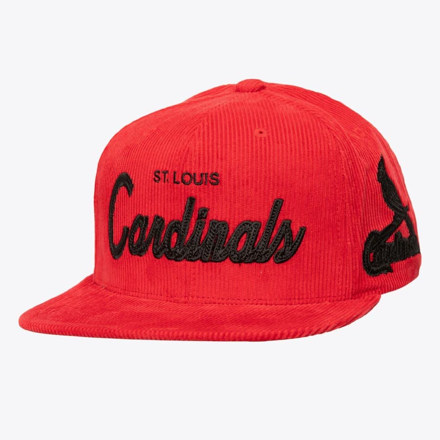 bejsbolka-mitchell-ness-red-st-louis-cardinals-corduroy-snapback-hat