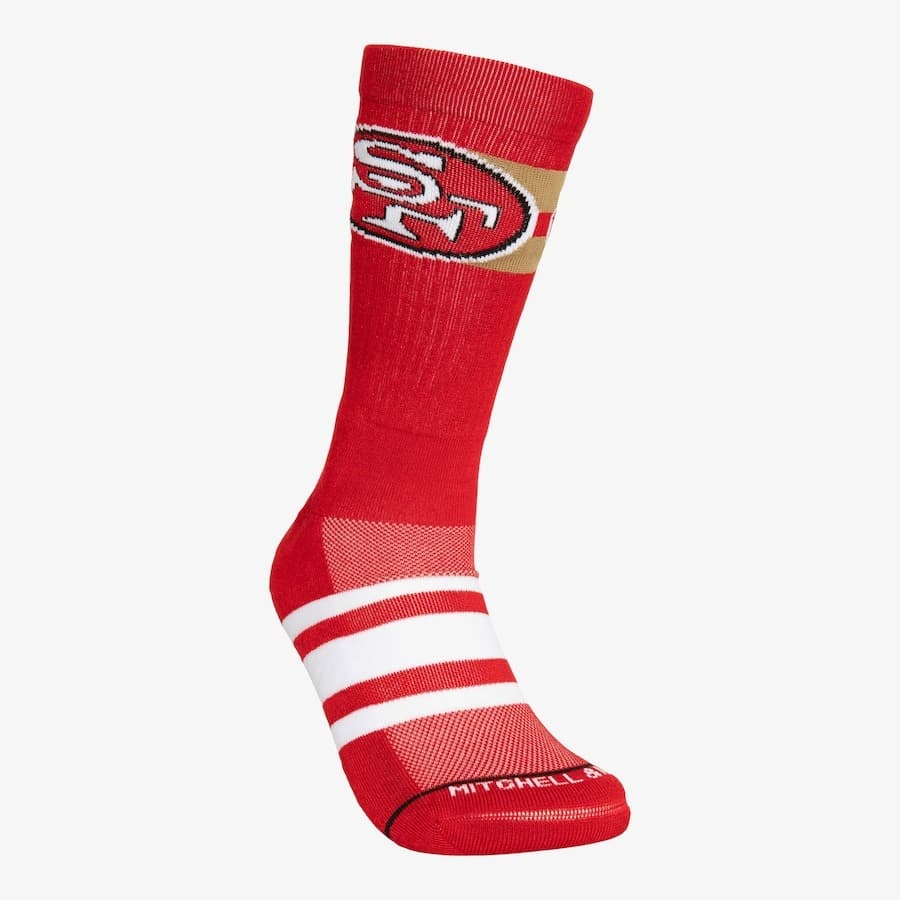 sportivnye-noski-mitchell-ness-san-francisco-49ers-lateral-crew-socks