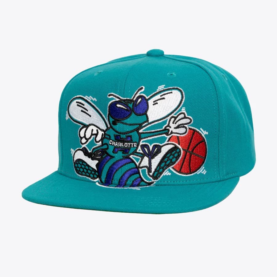 bejsbolka-mitchell-ness-teal-charlotte-hornets-hardwood-classics-xl-logo-snapback-hat