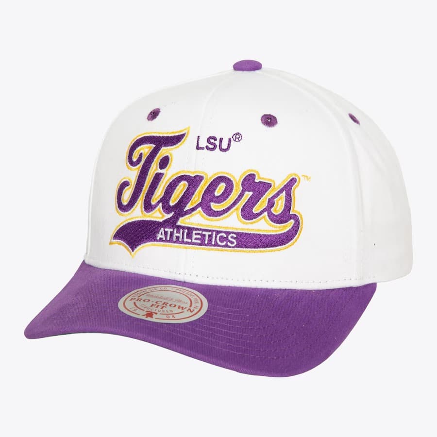 bejsbolka-mitchell-ness-white-lsu-tigers-vault-collection-tail-sweep-pro-snapback-hat