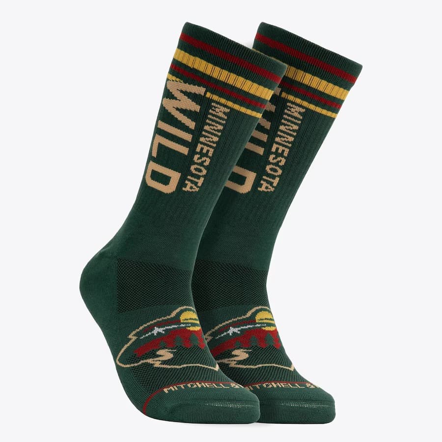 sportivnye-noski-mitchell-ness-green-minnesota-wild-power-play-crew-socks