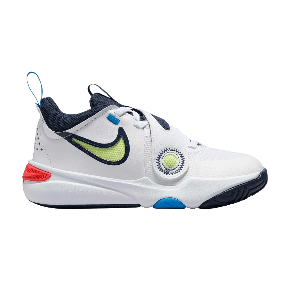 Кроссовки Nike Team Hustle D11 PS 'White Photo Blue Light Lemon Twist'