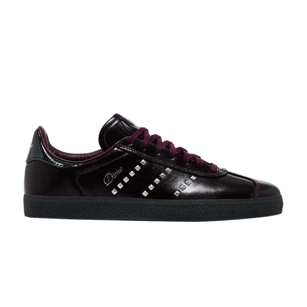 Кроссовки Dime x adidas Gazelle ADV 'Maroon Silver Metallic Studs'
