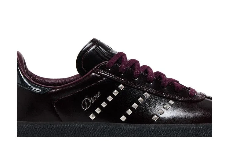 Кроссовки Dime x adidas Gazelle ADV 'Maroon Silver Metallic Studs'
