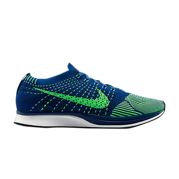 Кроссовки Nike Flyknit Racer 'Brave Blue Poison Green'