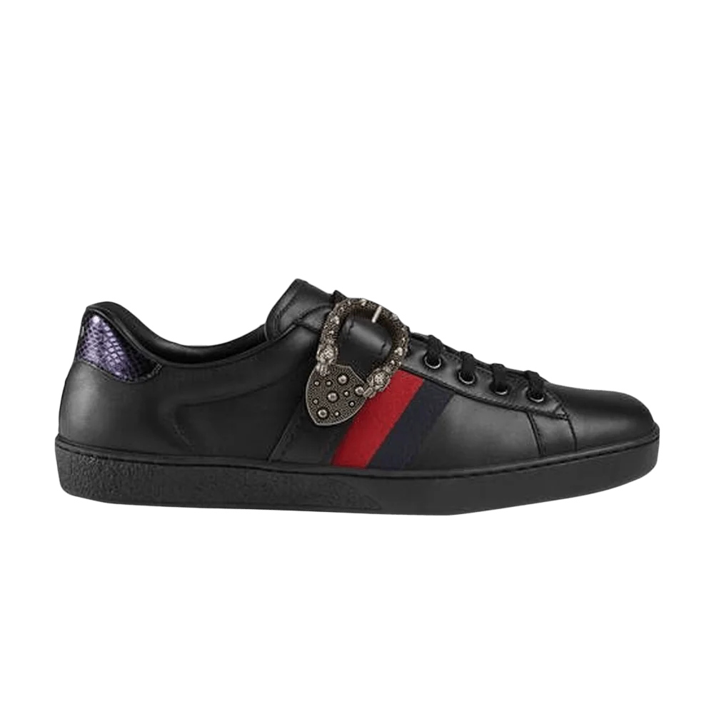 Кроссовки Gucci Ace Low 'Dionysus Buckle - Black'