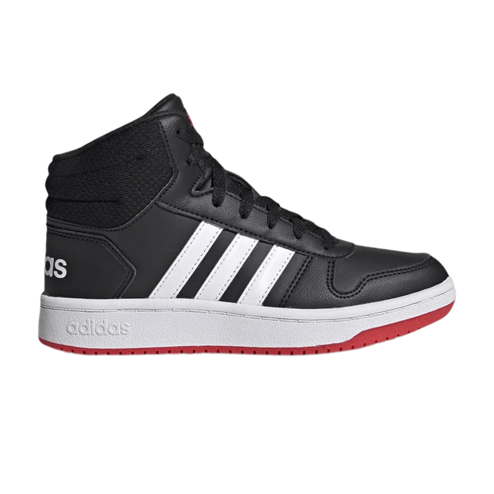 Кроссовки Adidas Hoops 2.0 Mid J 'Black Vivid Red'