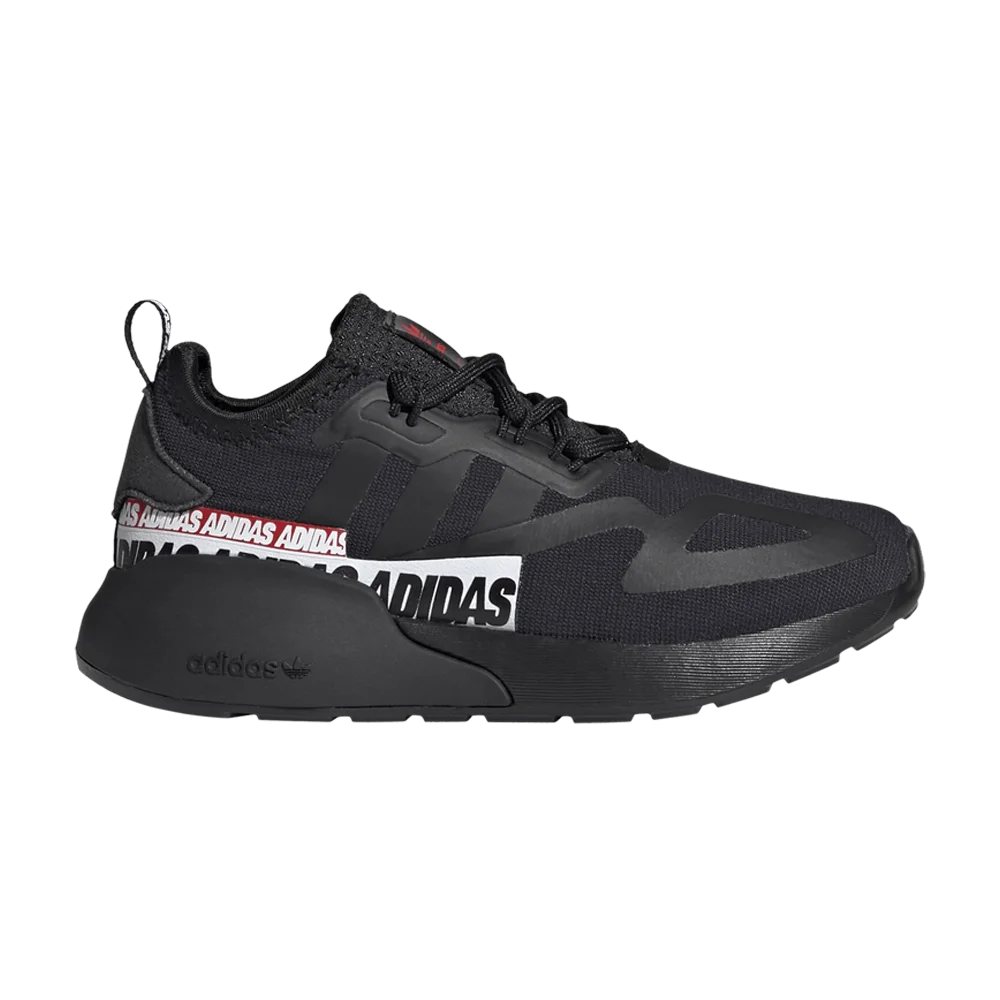 Кроссовки Adidas ZX 2K J 'Wordmark Heel Stripe - Black'