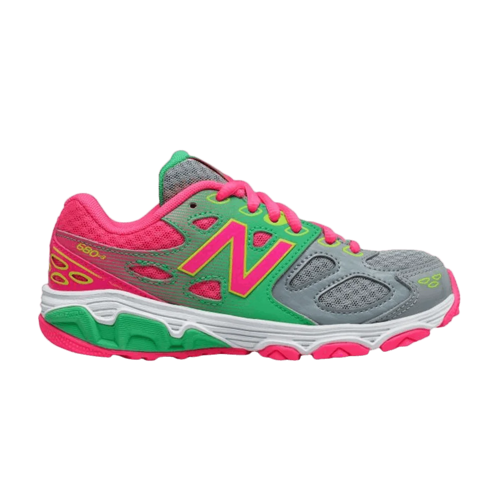 Кроссовки New Balance 680v3 Kids Wide 'Grey Pink'