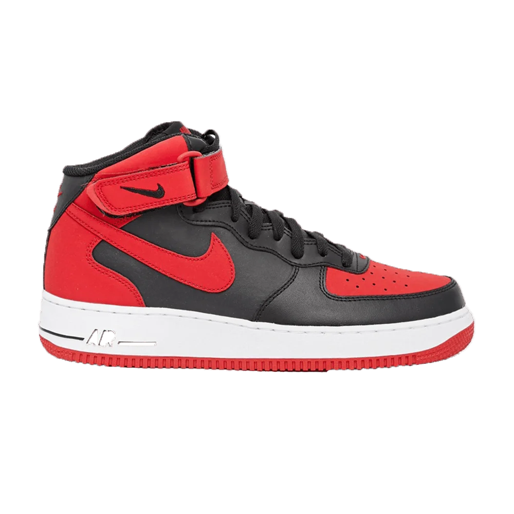 Кроссовки Nike Air Force 1 Mid '07 'Black Gym Red'