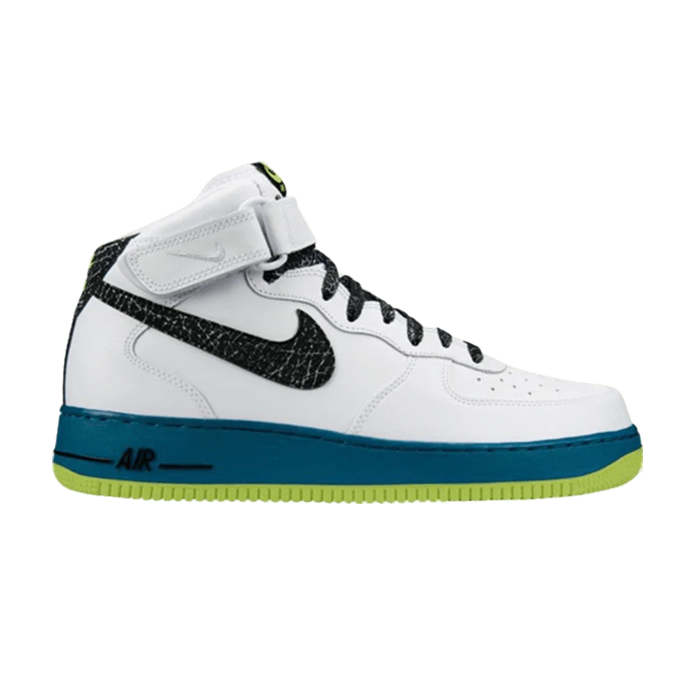 Кроссовки Nike Air Force 1 Mid '07 'White Abyss Volt'