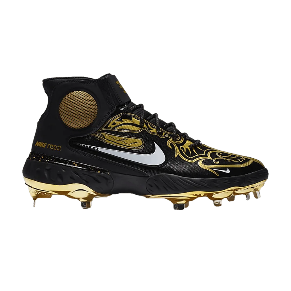 Кроссовки Nike Alpha Huarache Elite 3 Mid 'Black Metallic Vivid Gold'