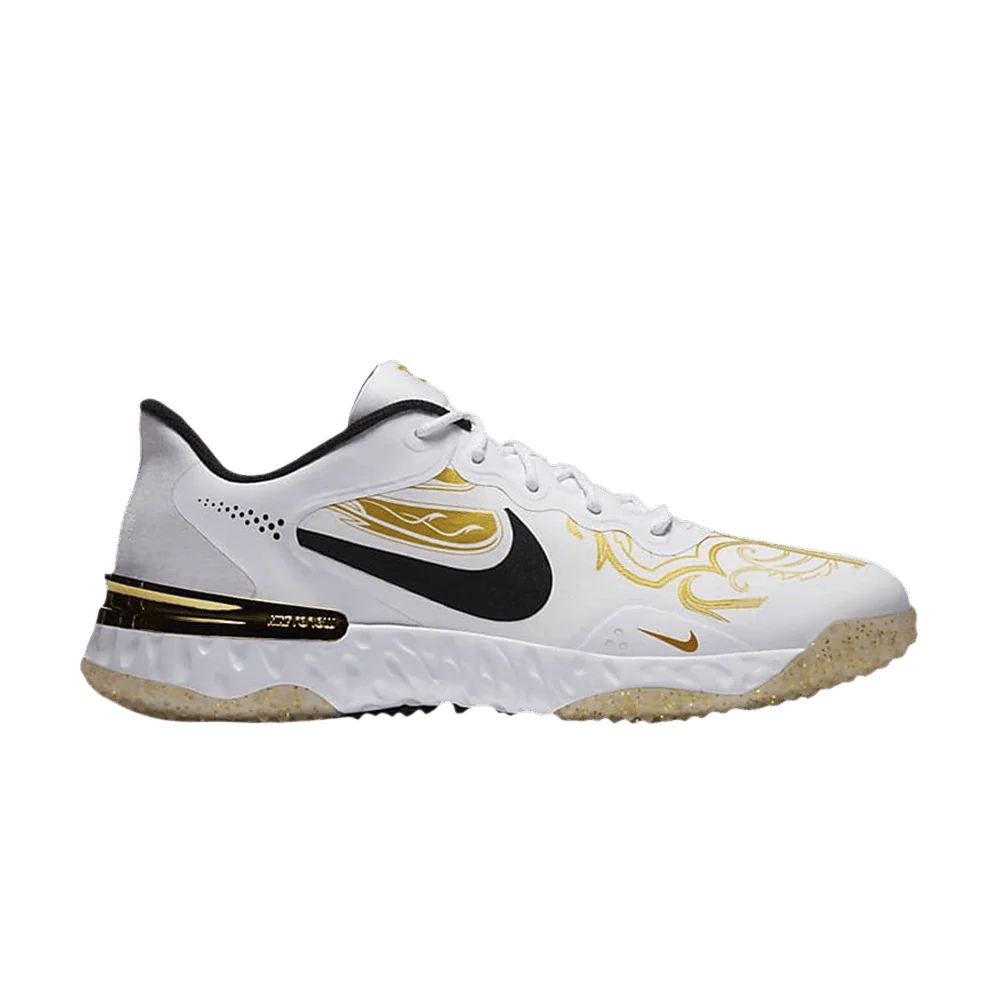 Кроссовки Nike Alpha Huarache Elite 3 Turf Premium 'White Metallic Vivid Gold''