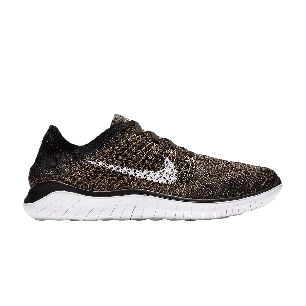 Кроссовки Nike Free RN Flyknit 2018 'Black Club Gold'
