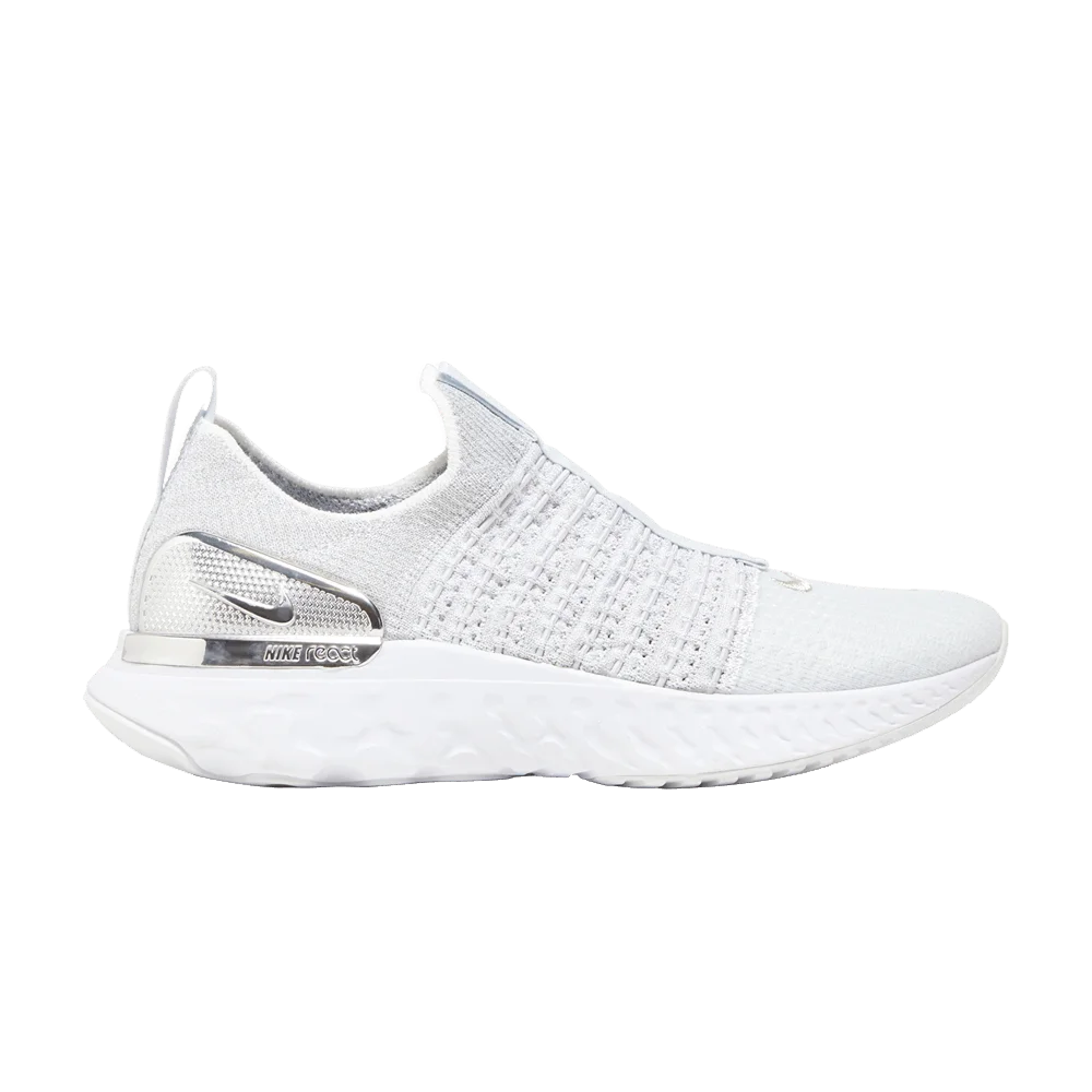 Кроссовки Nike Wmns React Phantom Run Flyknit 2 Premium 'Pure Platinum White'