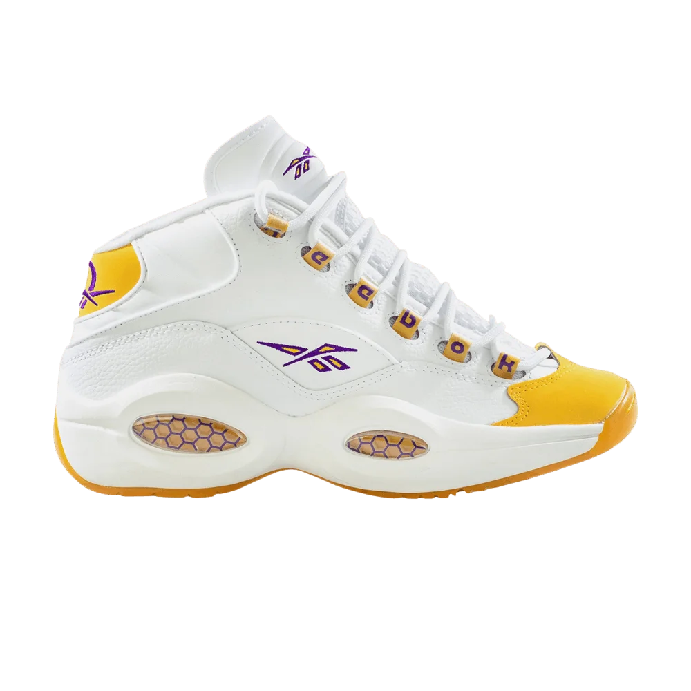 Кроссовки Reebok Question Mid Big Kid 'Yellow Toe' Shoe Palace Special Box