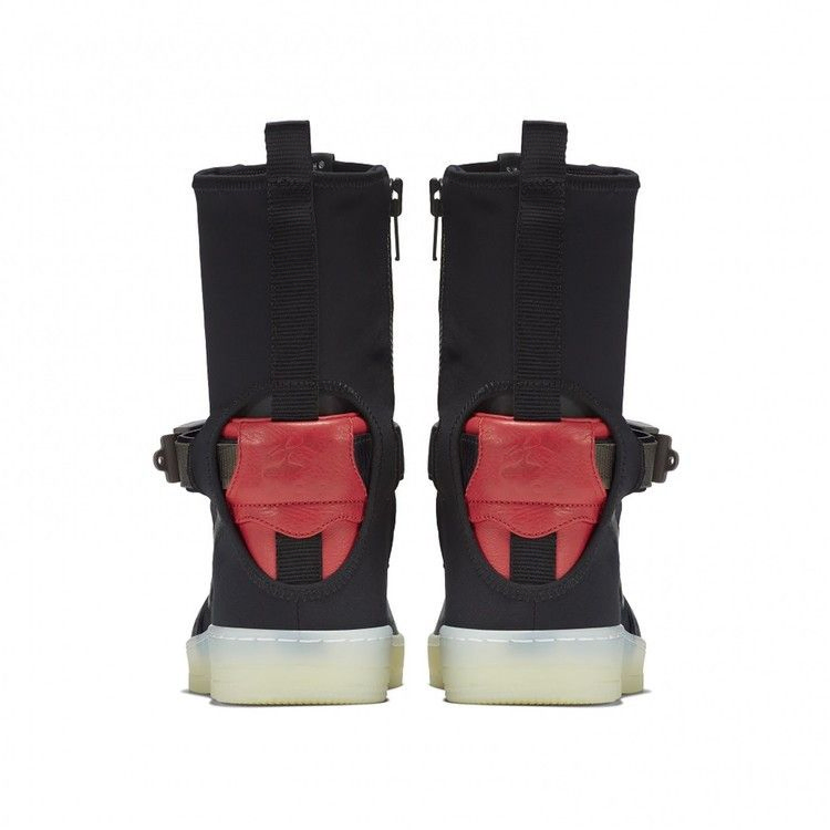 Кроссовки Acronym x NikeLab Air Force Downtown 1 Hi SP 'Black Crimson'