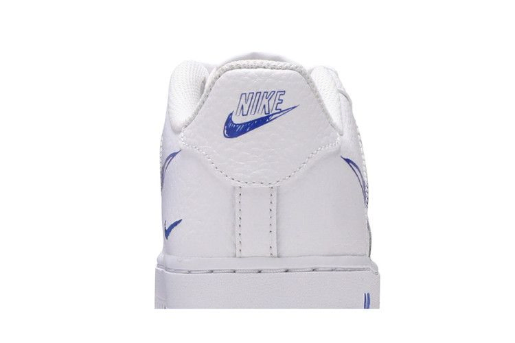 Кроссовки Nike Air Force 1 Low GS 'Doodle Swoosh - White Racer Blue'