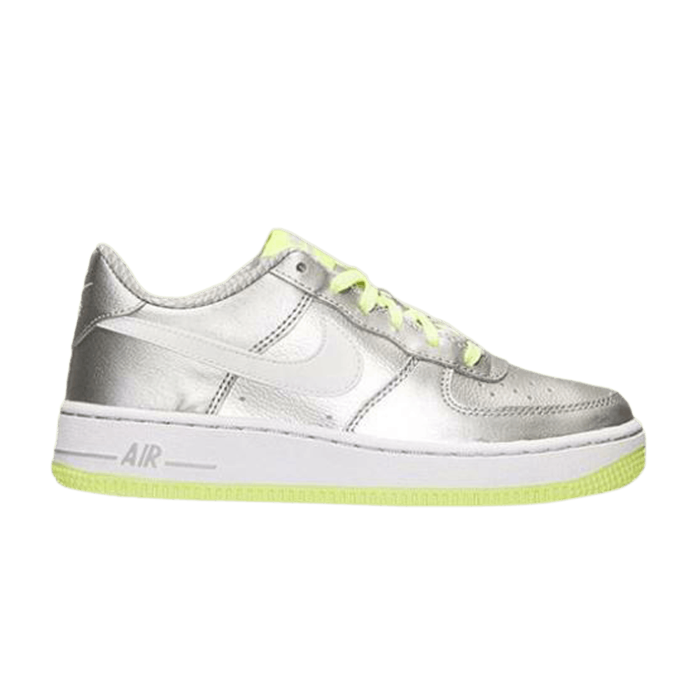 Кроссовки Nike Air Force 1 Low GS 'Metallic Silver Volt'