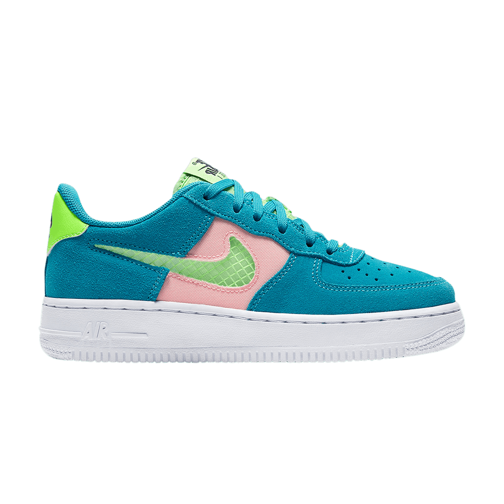 Кроссовки Nike Air Force 1 Low GS 'Transparent Blue Swoosh'