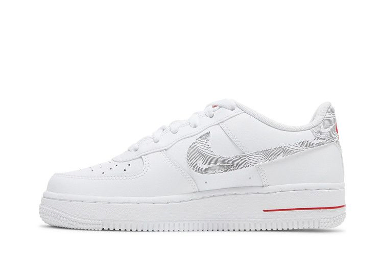 Кроссовки Nike Air Force 1 Low GS 'White University Red'