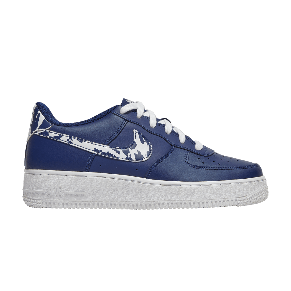 Кроссовки Nike Air Force 1 LV8 1 GS 'Splatter Swoosh - Blue Void'