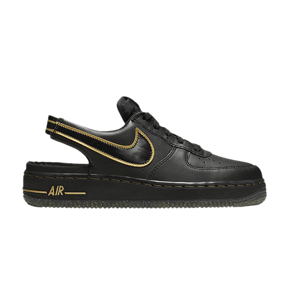 Кроссовки Nike Air Force 1 VTF GS 'Black Metallic Gold'