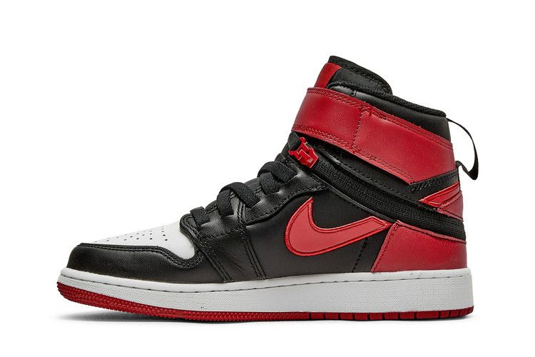 Кроссовки Air Jordan 1 High FlyEase GS 'Black Gym Red'