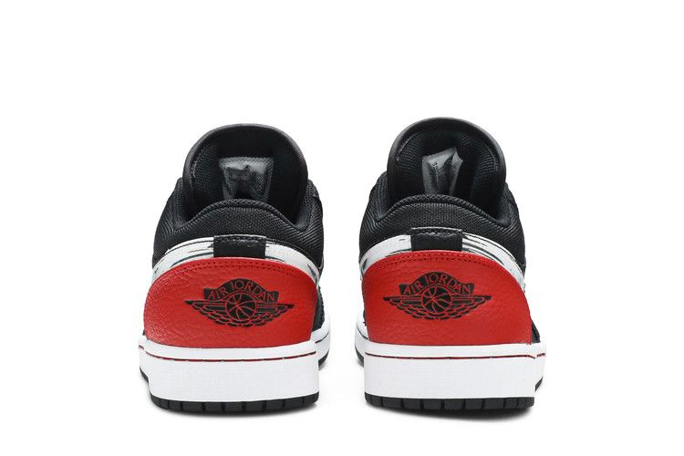 Кроссовки Air Jordan 1 Low 'Brushstroke Swoosh - Black Red'