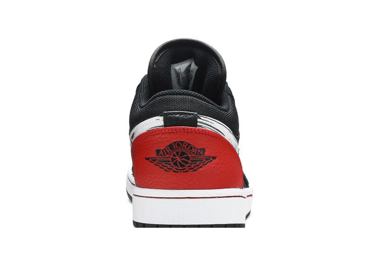 Кроссовки Air Jordan 1 Low 'Brushstroke Swoosh - Black Red'