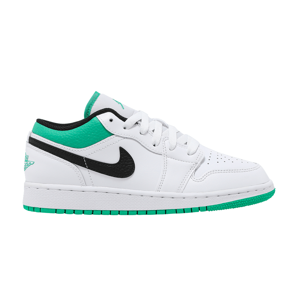 Кроссовки Air Jordan 1 Low GS 'White Lucky Green'