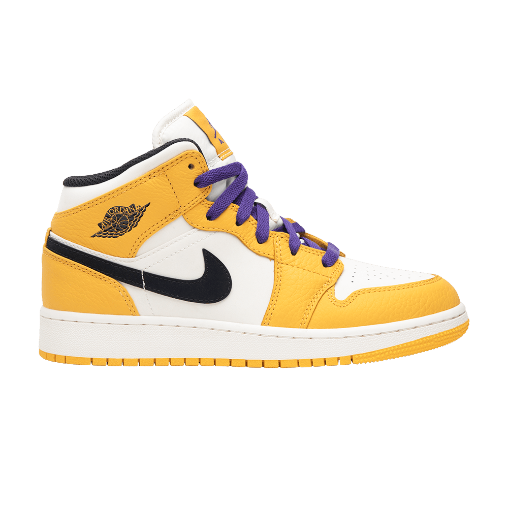 Кроссовки Air Jordan 1 Mid GS 'Lakers'