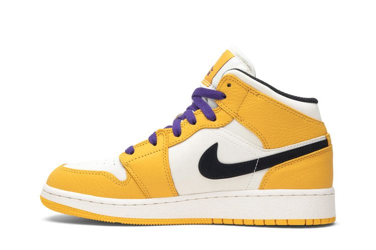 Кроссовки Air Jordan 1 Mid GS 'Lakers'