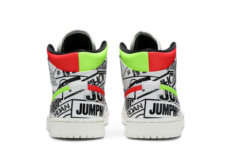 Кроссовки Air Jordan 1 Mid 'Over-Print Logos'