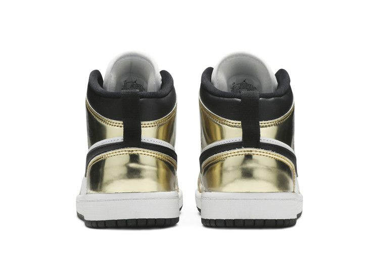 Кроссовки Air Jordan 1 Mid SE PS 'Metallic Gold'