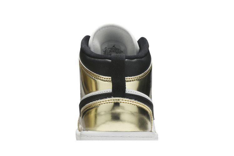 Кроссовки Air Jordan 1 Mid SE PS 'Metallic Gold'
