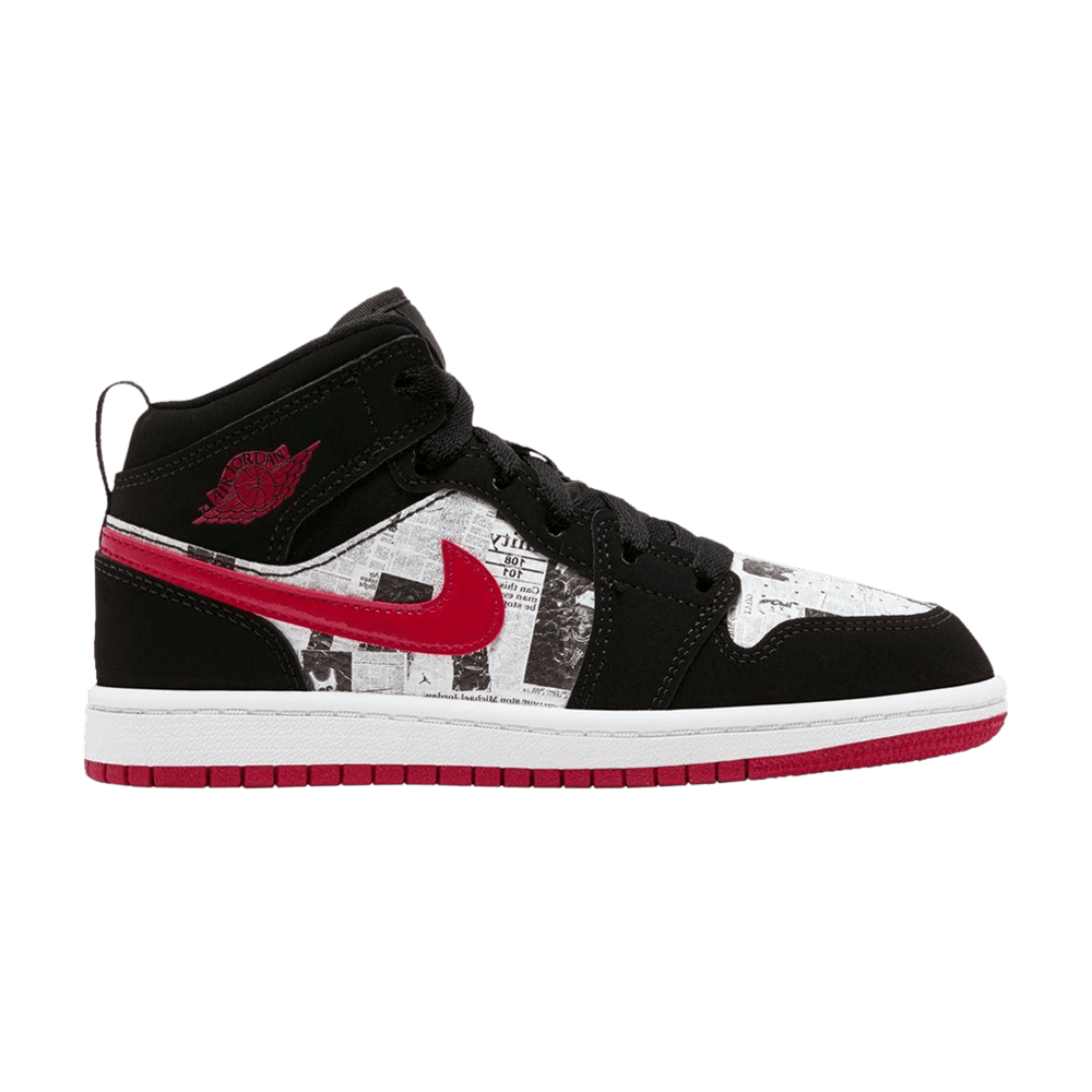 Кроссовки Air Jordan 1 Mid SE PS 'Newspaper Air Times'