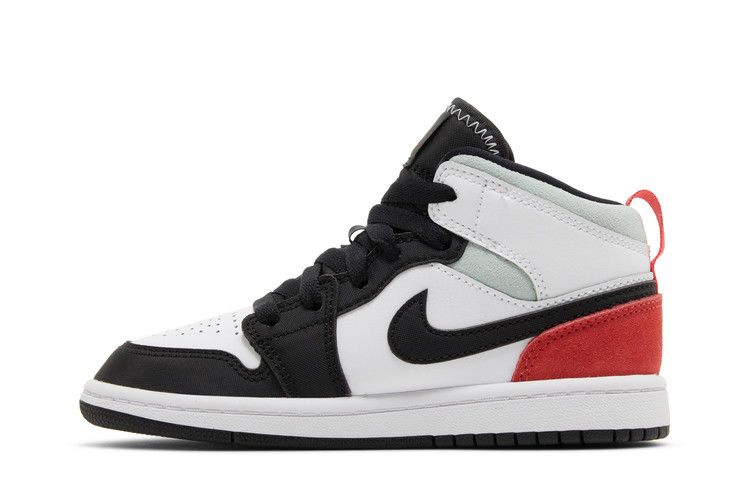 Кроссовки Air Jordan 1 Mid SE PS 'Red Black Toe'