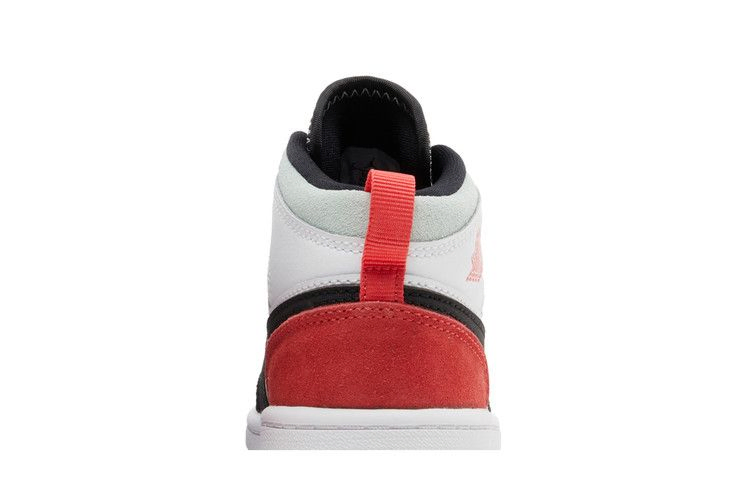 Кроссовки Air Jordan 1 Mid SE PS 'Red Black Toe'