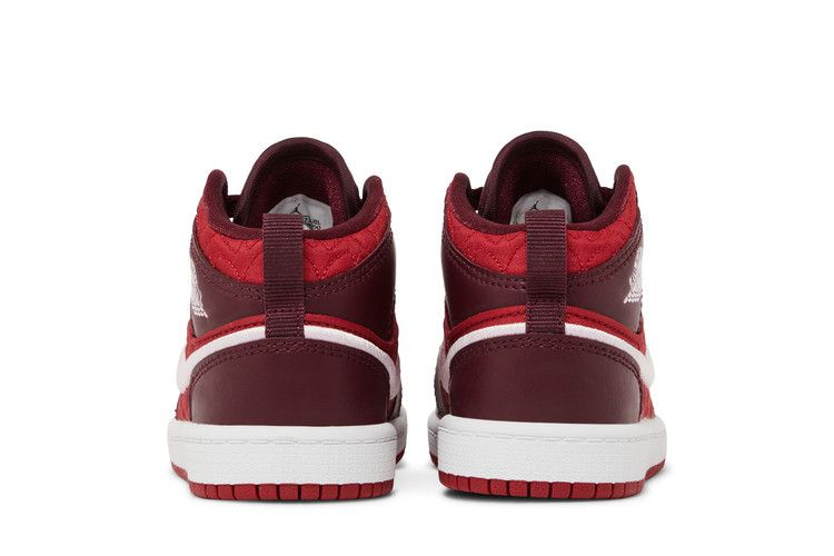 Кроссовки Air Jordan 1 Mid SE PS 'Red Quilted'