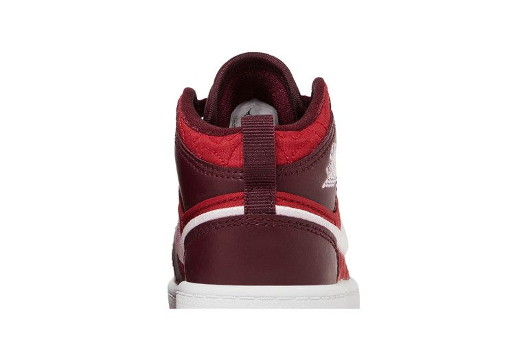 Кроссовки Air Jordan 1 Mid SE PS 'Red Quilted'
