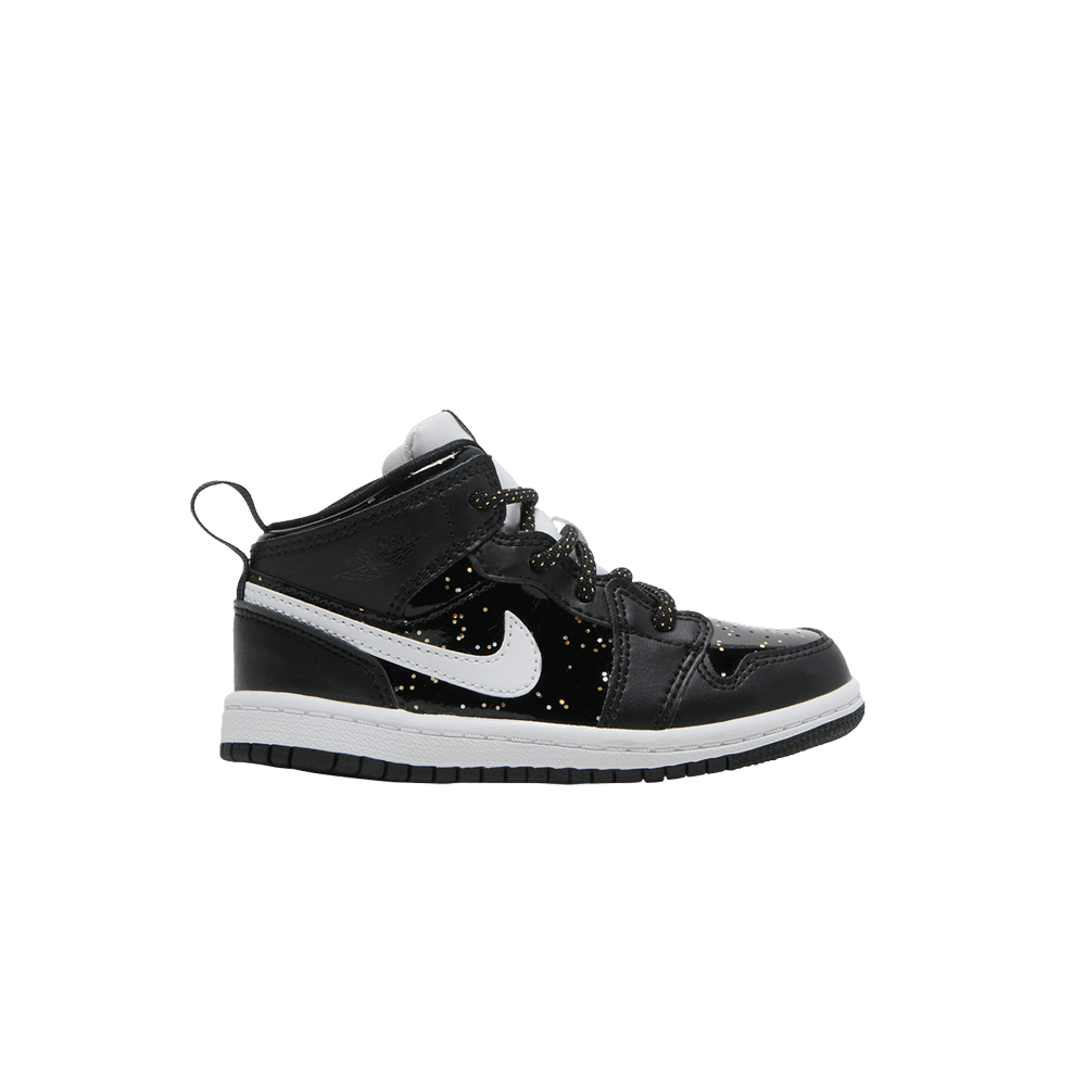 Кроссовки Air Jordan 1 Mid SE TD 'Black Glitter'