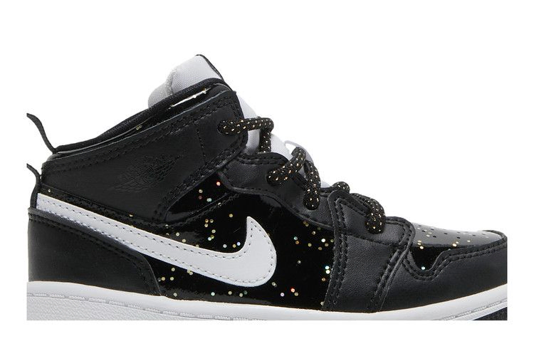 Кроссовки Air Jordan 1 Mid SE TD 'Black Glitter'