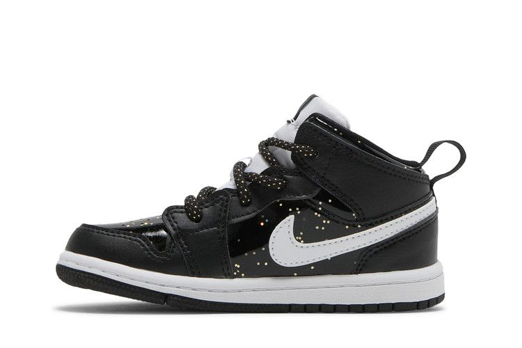 Кроссовки Air Jordan 1 Mid SE TD 'Black Glitter'