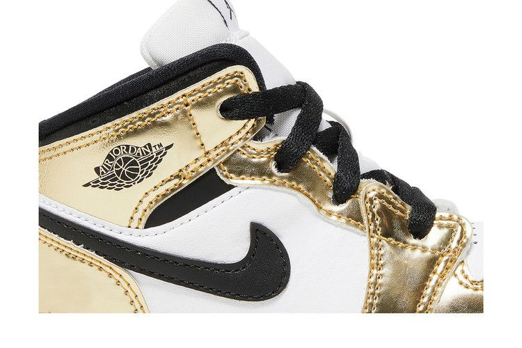 Кроссовки Air Jordan 1 Mid SE TD 'Metallic Gold'