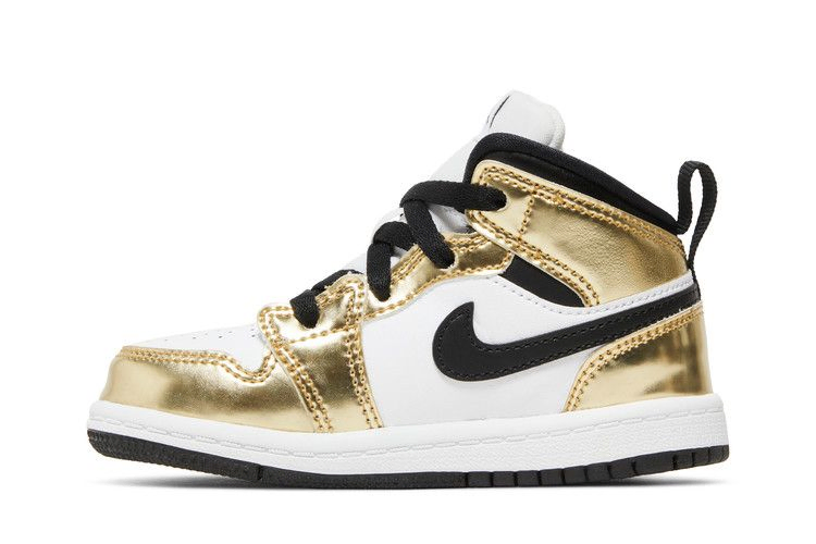 Кроссовки Air Jordan 1 Mid SE TD 'Metallic Gold'