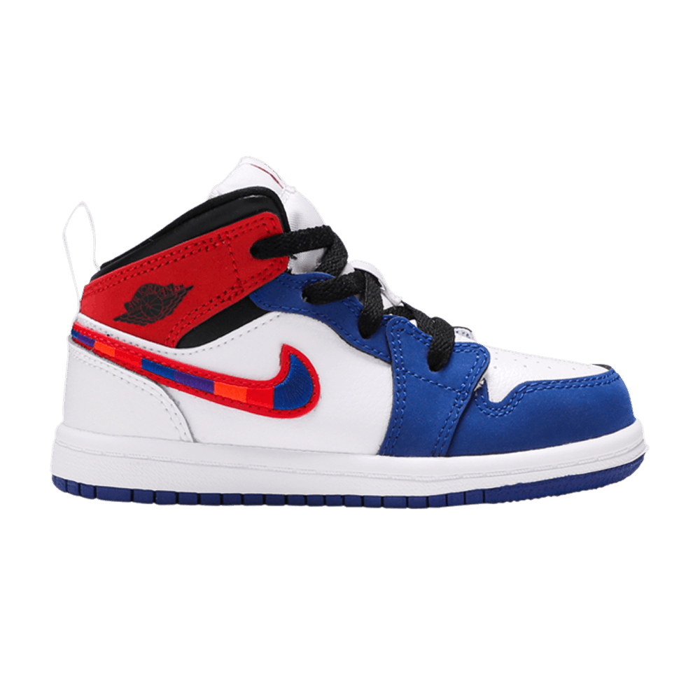 Кроссовки Air Jordan 1 Mid SE TD 'Multicolored Swoosh'
